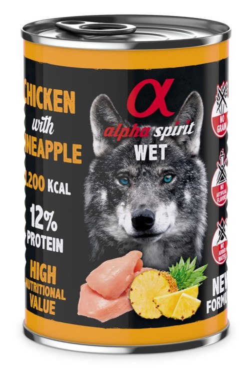 Alpha Spirit kurczak/ananas mokra karma pies 400 g
