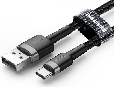 BASEUS KABEL USB-C CAFULE CATKLF-UG1 2A 3M CZARNY BASEUS KABEL USB-C CAFULE CATKLF-UG1 2A 3M CZARNY
