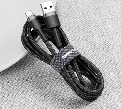 BASEUS KABEL USB-C CAFULE CATKLF-UG1 2A 3M CZARNY BASEUS KABEL USB-C CAFULE CATKLF-UG1 2A 3M CZARNY
