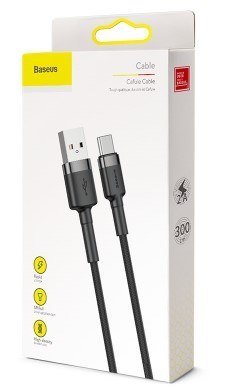 BASEUS KABEL USB-C CAFULE CATKLF-UG1 2A 3M CZARNY BASEUS KABEL USB-C CAFULE CATKLF-UG1 2A 3M CZARNY