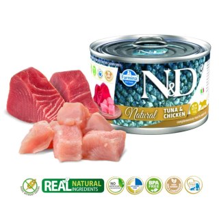 FARMINA N&D CAT NATURAL Tuńczyk&Kurczak 140g
