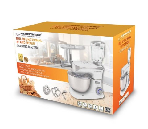 Robot kuchenny planetarny do mielenia Esperanza COOKING MASTER EKM025 (1000W) Robot kuchenny planetarny do mielenia Esperanza COOKING MASTER EKM025 (1000W)