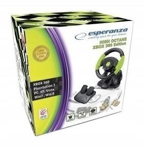 Kierownica Esperanza EG104 (PC, Xbox 360; kolor czarno-zielony) Kierownica Esperanza EG104 (PC, Xbox 360; kolor czarno-zielony)