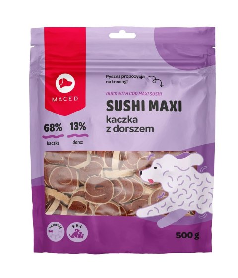 MACED Przysmak Sushi Maxi Kaczka z Dorszem 500g MACED Przysmak Sushi Maxi Kaczka z Dorszem 500g