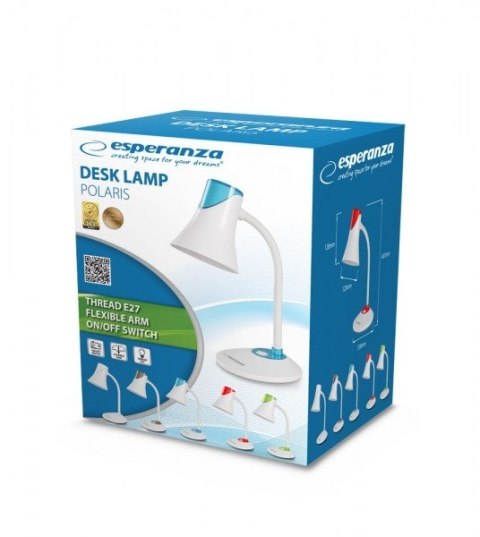 ESPERANZA LAMPKA BIURKOWA POLARIS BIAŁA ELD111W ESPERANZA LAMPKA BIURKOWA POLARIS BIAŁA ELD111W
