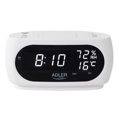 Budzik ADLER AD 1186 white