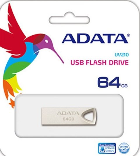 Pendrive A-DATA UV210 64GB (64 GB /USB 2.0 /Srebrny ) Pendrive A-DATA UV210 64GB (64 GB /USB 2.0 /Srebrny )