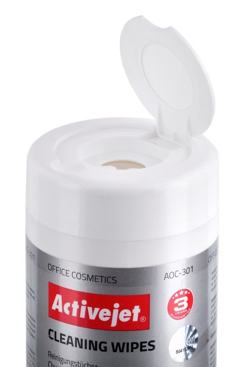 Activejet chusteczki czyszczące 100 szt. AOC-301 Activejet chusteczki czyszczące 100 szt. AOC-301
