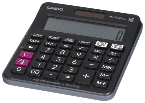 CASIO KALKULATOR BIUROWY MJ-120D PLUS CZARNY, 12 CYFROWY WYŚWIETLACZ CASIO KALKULATOR BIUROWY MJ-120D PLUS CZARNY, 12 CYFROWY WYŚWIETLACZ