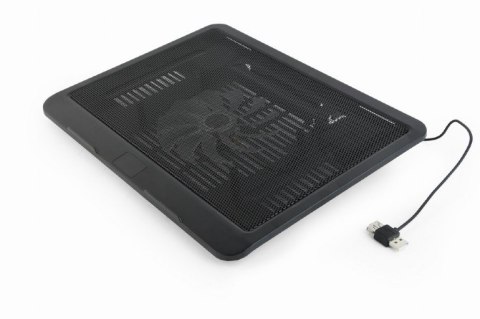 GEMBIRD PODSTAWKA CHŁODZĄCA POD NOTEBOOKA 15" 1X WENTYLATOR 12CM, PODŚWIETLENIE LED, NBS-1F15-04 GEMBIRD PODSTAWKA CHŁODZĄCA POD NOTEBOOKA 15" 1X WENTYLATOR 12CM, PODŚWIETLENIE LED, NBS-1F15-04