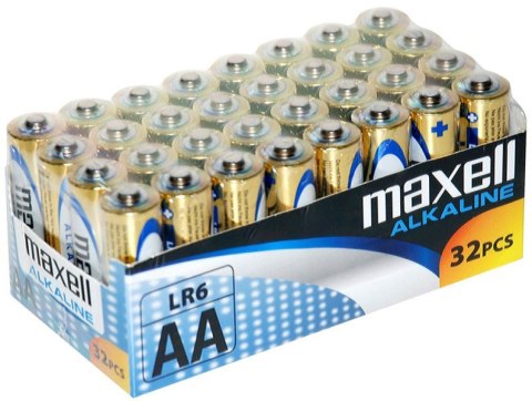 MAXELL Bateria alkaliczna ALKALINE LR06 AA FOLIA karton 32 sztuki (8 zgrzewek po 4 sztuki) MAXELL Bateria alkaliczna ALKALINE LR06 AA FOLIA karton 32 sztuki (8 zgrzewek po 4 sztuki)