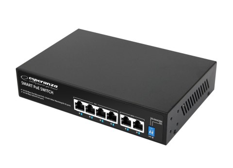 ESPERANZA SWITCH 6-PORTOWY POE 10/100M 60W SPINNER ENS105 ESPERANZA SWITCH 6-PORTOWY POE 10/100M 60W SPINNER ENS105