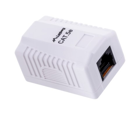 Gniazdo natynkowe Lanberg OU5-0001-W (RJ-45; kat. 5e; UTP; kolor biały) Gniazdo natynkowe Lanberg OU5-0001-W (RJ-45; kat. 5e; UTP; kolor biały)