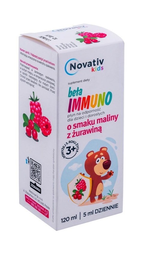 Novativ Kids Beta Immuno płyn na odporność 120ml Novativ Kids Beta Immuno płyn na odporność 120ml