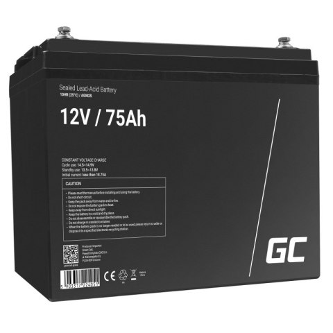 GREEN CELL AKUMULATOR ŻELOWY AGM25 12V 75AH GREEN CELL AKUMULATOR ŻELOWY AGM25 12V 75AH