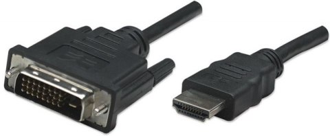 HDMI - DVI-D MANHATTAN HDMI (męski) - DVI-D 24+1 (męski) 3 m 3m /s1x HDMI (wtyk) DVI-D 24+1 (męski) HDMI - DVI-D MANHATTAN HDMI (męski) - DVI-D 24+1 (męski) 3 m 3m /s1x HDMI (wtyk) DVI-D 24+1 (męski)