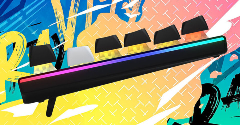 Klawiatura mechaniczna HATOR Gravity X TKL HTK551 biała aluminiowa RGB