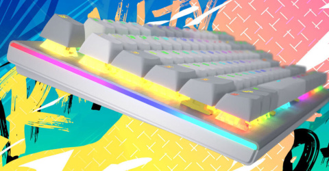 Klawiatura mechaniczna HATOR Gravity X TKL HTK551 biała aluminiowa RGB