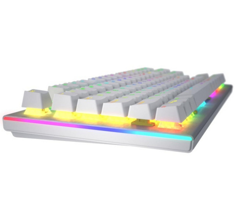 Klawiatura mechaniczna HATOR Gravity X TKL HTK551 biała aluminiowa RGB