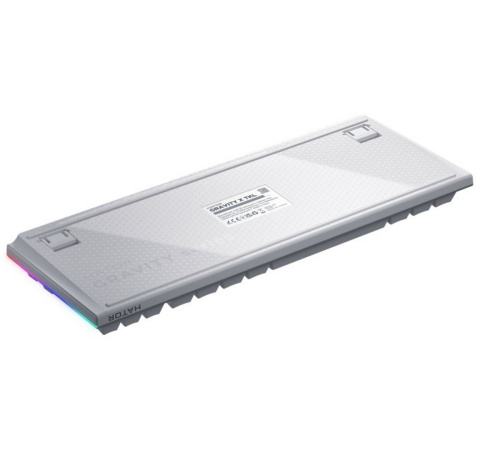 Klawiatura mechaniczna HATOR Gravity X TKL HTK551 biała aluminiowa RGB