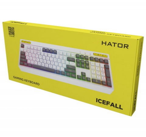 Klawiatura membranowa HATOR Icefall HTK405US biała klawisze czarno-białe