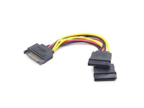 Kabel zasilający GEMBIRD SATA (wtyk) - 2 x SATA (gniazdo) 0.15m. CC-SATAM2F-01 Kabel zasilający GEMBIRD SATA (wtyk) - 2 x SATA (gniazdo) 0.15m. CC-SATAM2F-01