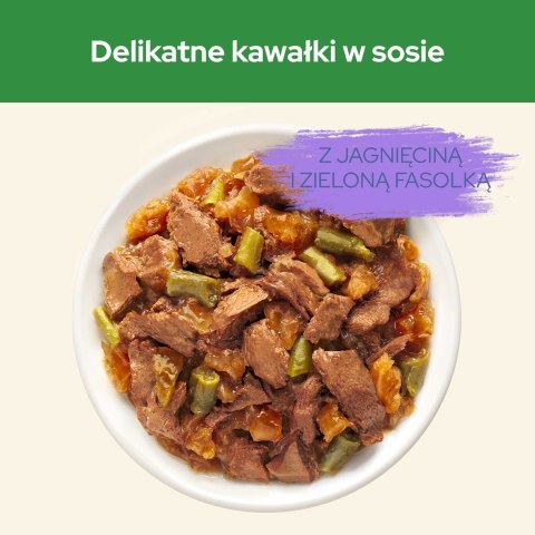 Purina Cat Chow Sterilised z jagnięciną i zieloną fasolką w sosie - mokra karma dla kota - 85 g Purina Cat Chow Sterilised z jagnięciną i zieloną fasolką w sosie - mokra karma dla kota - 85 g