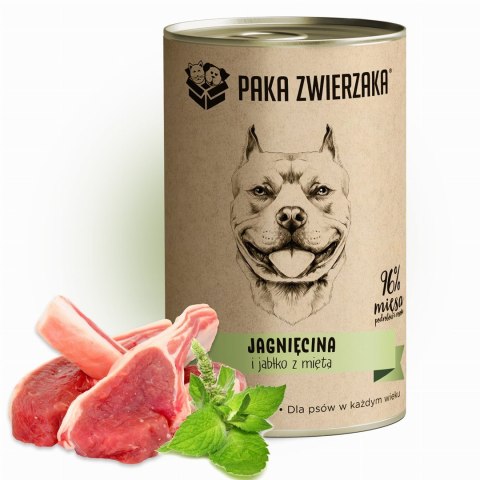 Paka Zwierzaka Jagnięcina i jabłko z miętą 400g Paka Zwierzaka Jagnięcina i jabłko z miętą 400g