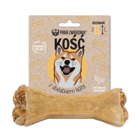Paka Zwierzaka Kość z dodakiem kozy L-13,5 cm 70g Paka Zwierzaka Kość z dodakiem kozy L-13,5 cm 70g