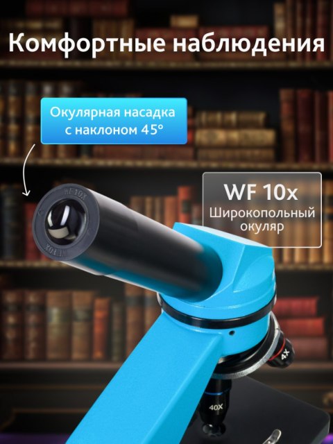 (RU) Mikroskop Levenhuk Rainbow 2L Azure\Lazur