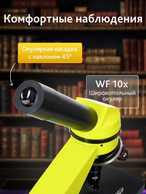 (RU) Mikroskop Levenhuk Rainbow 2L Lime\Limonka