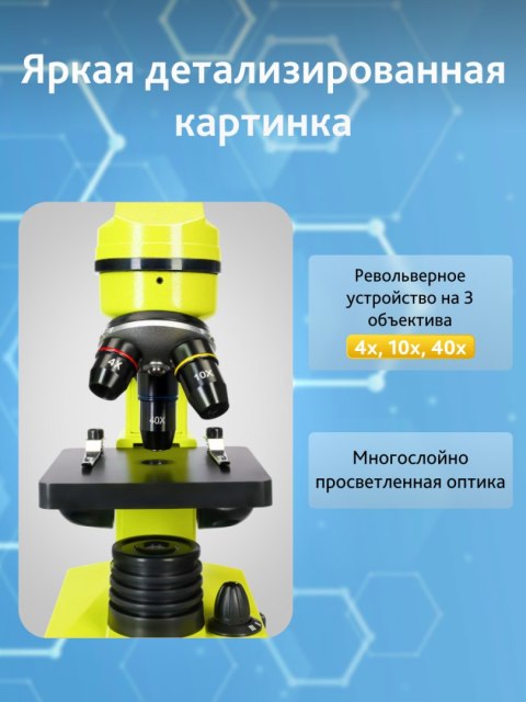 (RU) Mikroskop Levenhuk Rainbow 2L Lime\Limonka