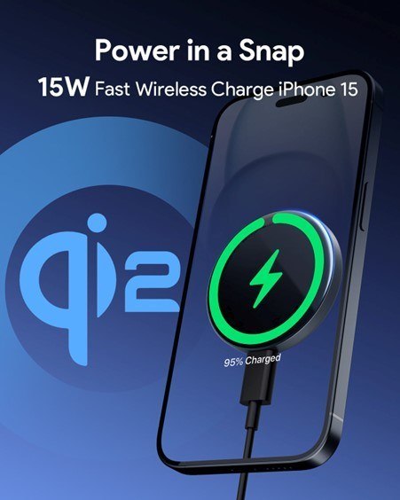 AUKEY ŁADOWARKA INDUKCYJNA MAGNETIC QI 2 15W AUKEY ŁADOWARKA INDUKCYJNA MAGNETIC QI 2 15W