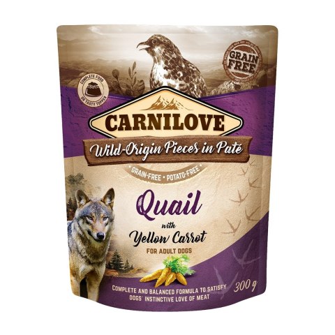 CARNILOVE DOG POUCH QUAIL&YELLOW CARROT 300G CARNILOVE DOG POUCH QUAIL&YELLOW CARROT 300G