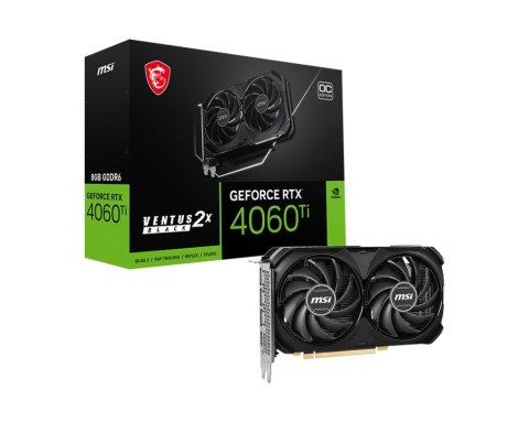 Karta graficzna MSI GeForce RTX 4060 Ti 8GB VENTUS 2X BLACK Karta graficzna MSI GeForce RTX 4060 Ti 8GB VENTUS 2X BLACK