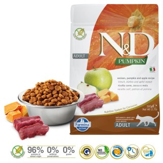 FARMINA N&D CAT PUMPKIN VENISON&APPLE ADULT 300g