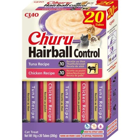INABA CAT CHURU HAIRBALL VARIETY przysmak dla kota 20x14g (280g) INABA CAT CHURU HAIRBALL VARIETY przysmak dla kota 20x14g (280g)