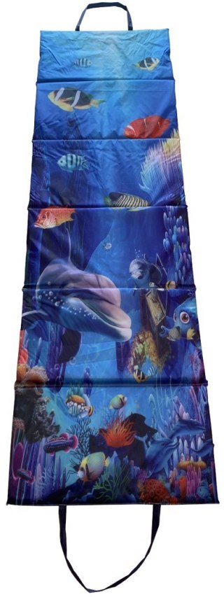 Koc Plażowy Mata Leżanka Leżak Składany Wodoodporny KUBISPORT 195x55 cm