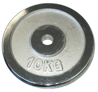 Obciążenie Talerz Chromowany do Gryfów Ćwiczeń KUBISPORT 10 kg 28 mm