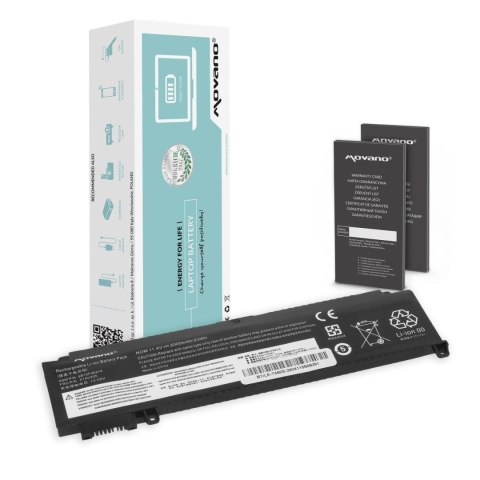 Bateria Movano do notebooka Lenovo ThinkPad T460s T470s (przednia) (11.4V) (2000 mAh) Bateria Movano do notebooka Lenovo ThinkPad T460s T470s (przednia) (11.4V) (2000 mAh)
