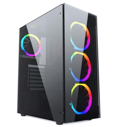 GEMBIRD OBUDOWA FORNAX 1500RGB MIDI-TOWER (2X USB 3.0, HD AUDIO, 4X FAN, PRZEZROCZYSTY PANEL BOCZNY) CZARNA GEMBIRD OBUDOWA FORNAX 1500RGB MIDI-TOWER (2X USB 3.0, HD AUDIO, 4X FAN, PRZEZROCZYSTY PANEL BOCZNY) CZARNA