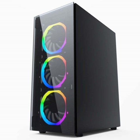 GEMBIRD OBUDOWA FORNAX 1500RGB MIDI-TOWER (2X USB 3.0, HD AUDIO, 4X FAN, PRZEZROCZYSTY PANEL BOCZNY) CZARNA GEMBIRD OBUDOWA FORNAX 1500RGB MIDI-TOWER (2X USB 3.0, HD AUDIO, 4X FAN, PRZEZROCZYSTY PANEL BOCZNY) CZARNA