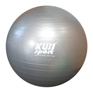 Piłka Gimnastyczna do Ćwiczeń Treningu KUBISPORT 75 cm Szara