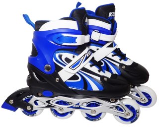Rolki dla Dzieci Dziecięce Regulowane Niebieskie Solidne KUBISPORT r. 39-42