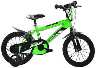 Rowerek Rower Dziecięcy dla Dzieci Chłopca z Bocznymi Kółkami DINO 14"