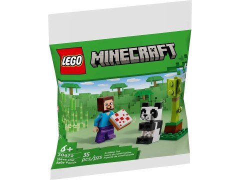LEGO Minecraft 30672 Steve i mała panda LEGO Minecraft 30672 Steve i mała panda