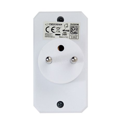 ESPERANZA ROZGAŁĘŹNIK ELEKTRYCZNY 2 GNIAZDA BIAŁY ELK305W ESPERANZA ROZGAŁĘŹNIK ELEKTRYCZNY 2 GNIAZDA BIAŁY ELK305W