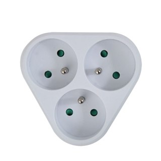 ESPERANZA ROZGAŁĘŹNIK ELEKTRYCZNY 3 GNIAZDA BIAŁY ELK303W