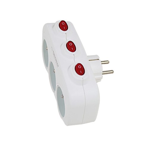 ESPERANZA ROZGAŁĘŹNIK ELEKTRYCZNY 3 GNIAZDA Z WYŁĄCZNIKAMI BIAŁY ELK307W ESPERANZA ROZGAŁĘŹNIK ELEKTRYCZNY 3 GNIAZDA Z WYŁĄCZNIKAMI BIAŁY ELK307W