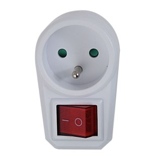 ESPERANZA ROZGAŁĘŹNIK/ADAPTER ELEKTR. 1 GN. WŁ. BIAŁY ELK301W